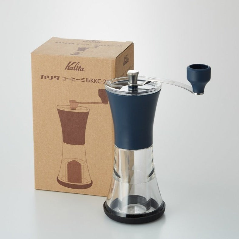 kalita ceramic coffee mill grinder blue with box