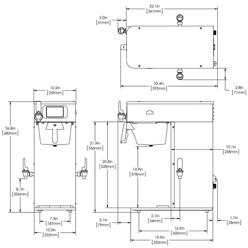 ITCB-DV, 29 Trunk, Dual Volt with Tray & Display Group - Coffee & Tea  Combos - BUNN Commercial Site