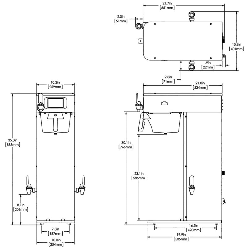  Bunn 53100.0001 ICB-DV Tall Automatic Coffee Brewer