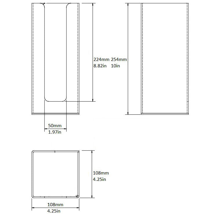 clear acrylic coffee lid holder dimensions