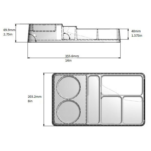 coffee condiment organizer dimensions