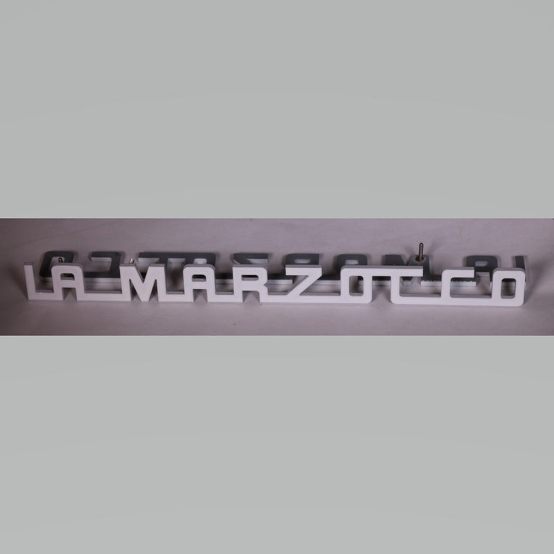 La Marzocco PB Rear Panel Badge - White Enamel (Special Order Item)