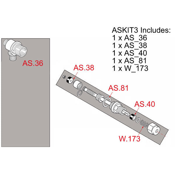 CMA Steam/water Valve Re-build Kit