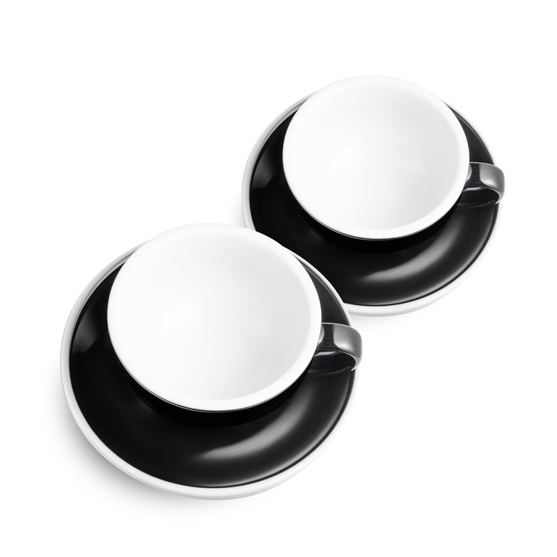 Egg Style Latte Cup & Saucer (10oz/300ml) - Set of 2