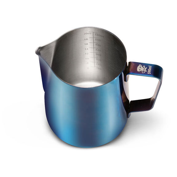 20oz blue stainless steel frothing pitcher