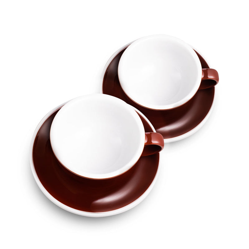 Egg Style Latte Cup & Saucer (10oz/300ml) - Set of 2