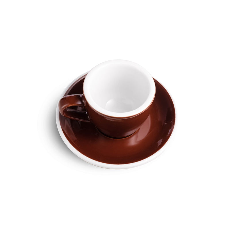Loveramics Egg Style Espresso Cup & Saucer (2.7oz/80ml) - Set of 2 Brown / Espresso / 2oz - 3.5oz