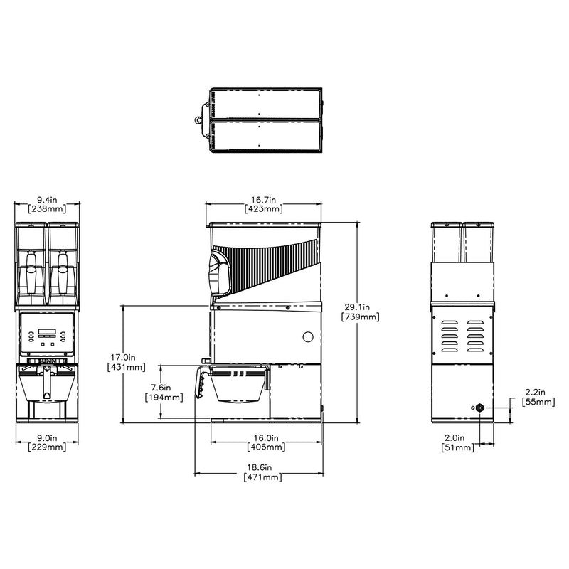 bunn multi hopper grinder cad diagram