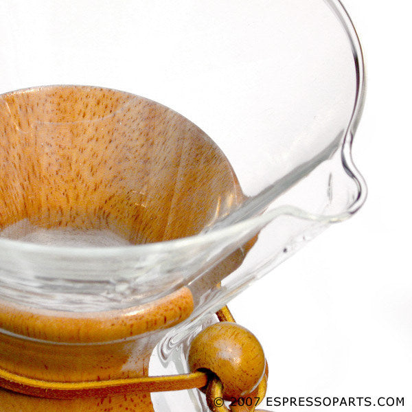 chemex classic 10 cup coffee brewer with natural rawhide