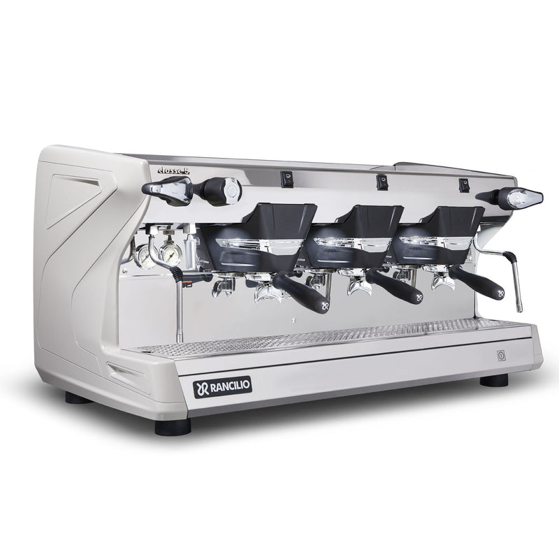 rancilio classe 5 s 3 group white espresso machine