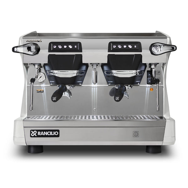 rancilio classe 5 usb compact 2 group white espresso machine