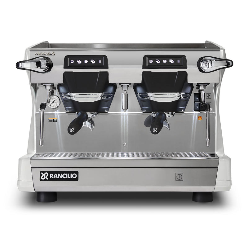 rancilio classe 5 usb compact 2 group white espresso machine