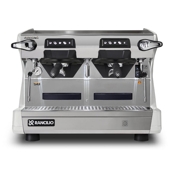 rancilio classe 5 usb compact tall 2 group white espresso machine