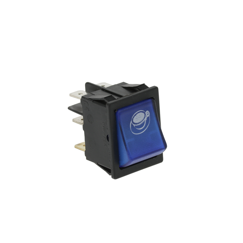 Blue Rocker Switches Blue Two-pole Luminous Rocker Switch