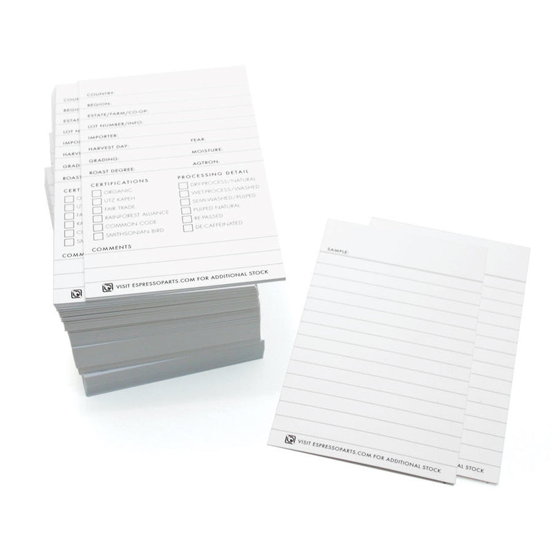 Coffee Cupping Note Cards - 100 pk