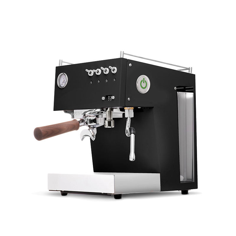 black ascaso duo espresso machine push steam