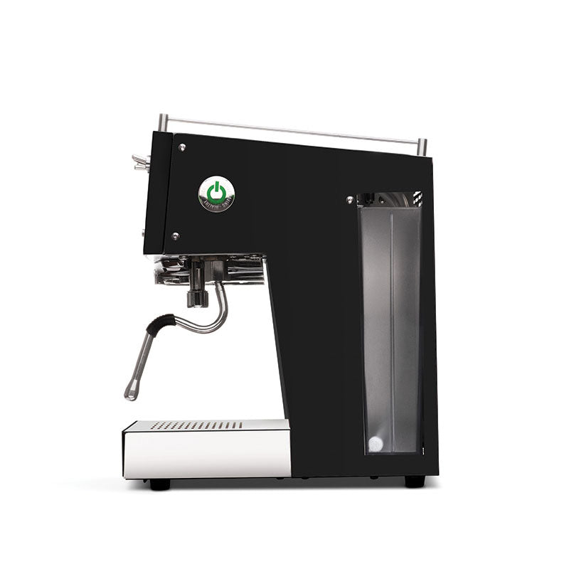 black ascaso duo espresso machine push steam