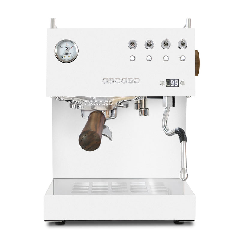 Ascaso Steel DUO Programmable Espresso Machine w/PID Controller, Dual Thermoblock, 120V (White)