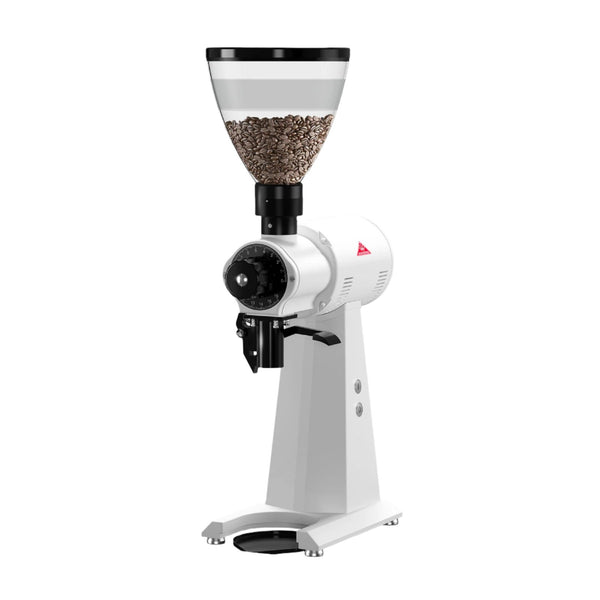 mahlkonig white ek43 espresso grinder  front