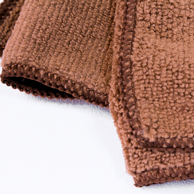 Brown Microfiber Cloth Towel 16 x 16