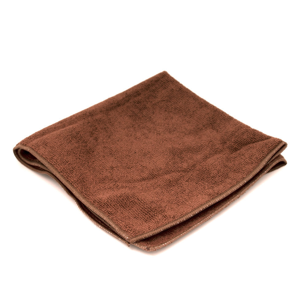 Brown Microfiber Cloth Towel 16 x 16