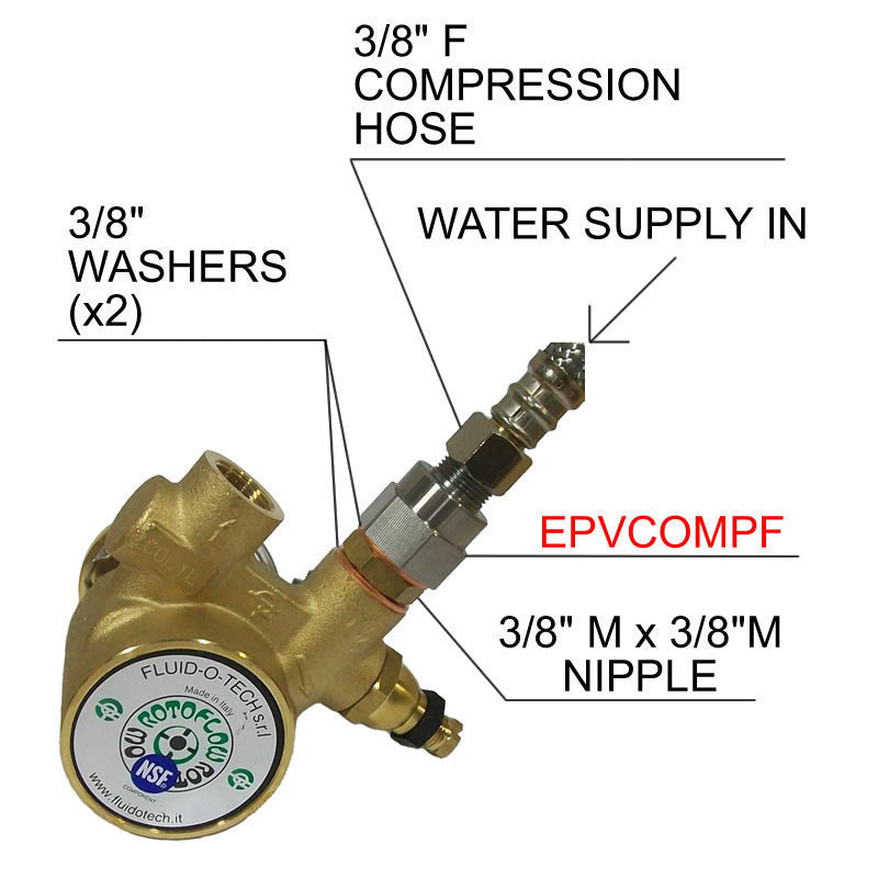 3/8 BSP Female x 3/8 Compression Male