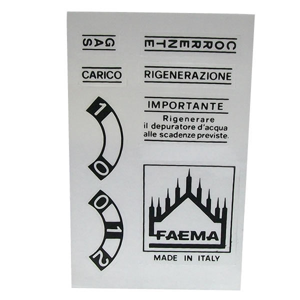 Faema Adhesive Function Transfer Printings (Special Order Item)