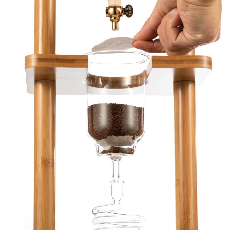Yama 6-8 Cup Cold Brew Tower Bamboo Straight Frame (32oz)