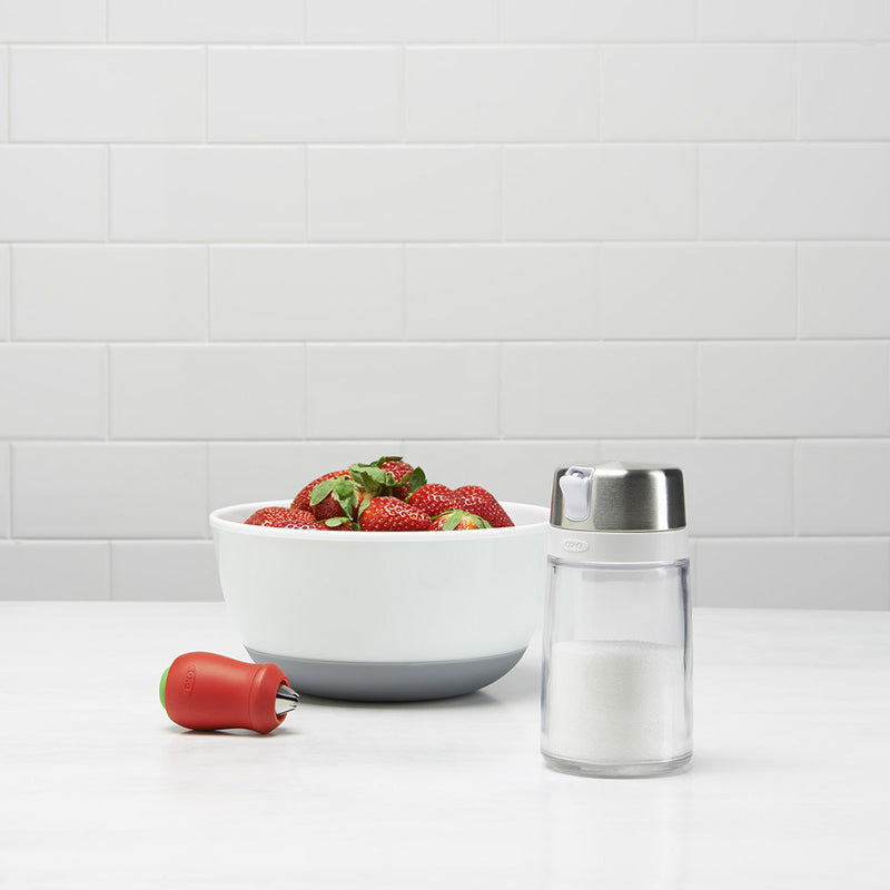 OXO Good Grips Glass Sugar Dispenser & Salt and Pepper Shaker Set, Clear,  Stainless Steel