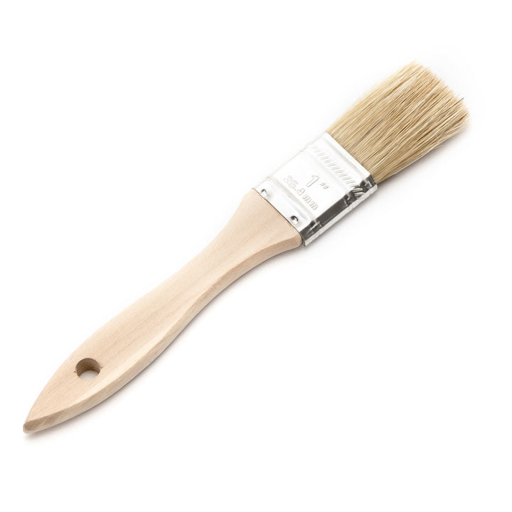 1 inch flat brush with natural bristles
