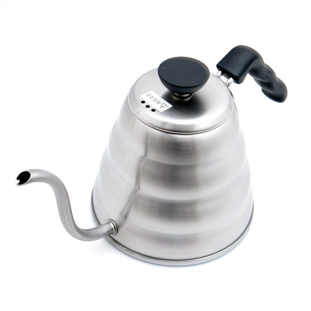 Hario V60 Buono Drip Kettle Stovetop Gooseneck Coffee Kettle 1.2L,  Stainless Steel, Silver