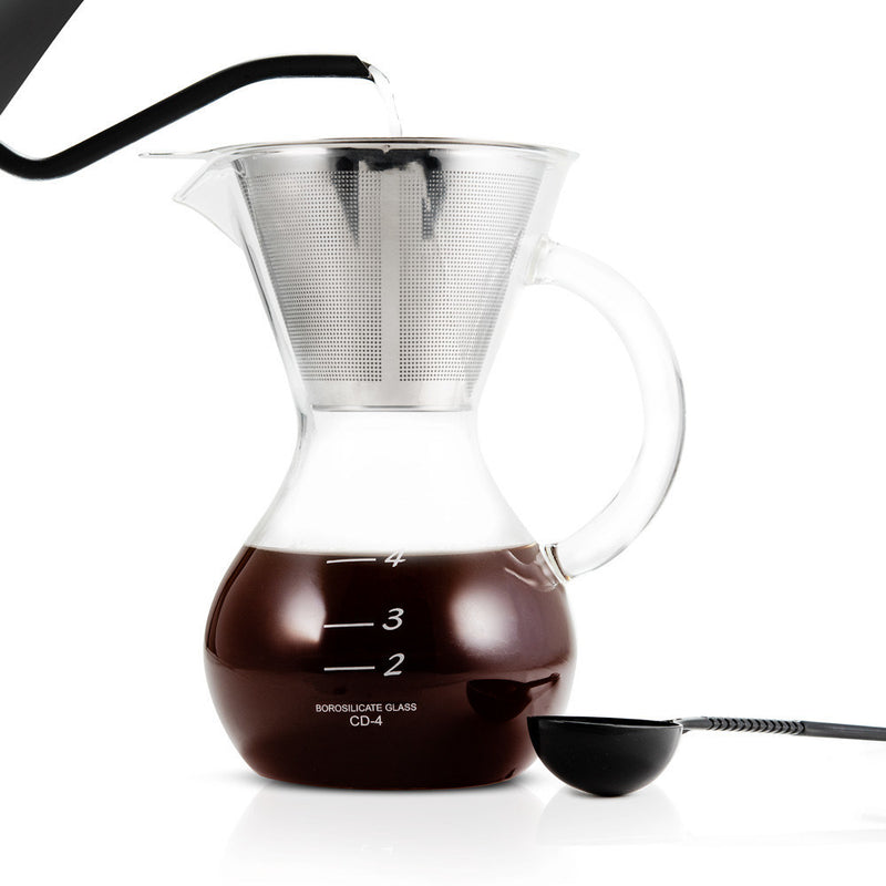 Yama Coffee Drip Pot w/ Glass Handle & Filter Cone - 20oz