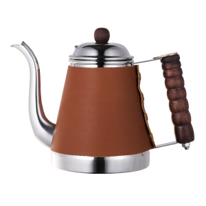 kalita wave stainless steel kettle wrapped in leather