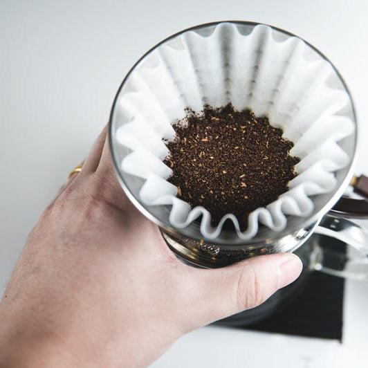 kalita wave stainless steel dripper 155  coffee grounds