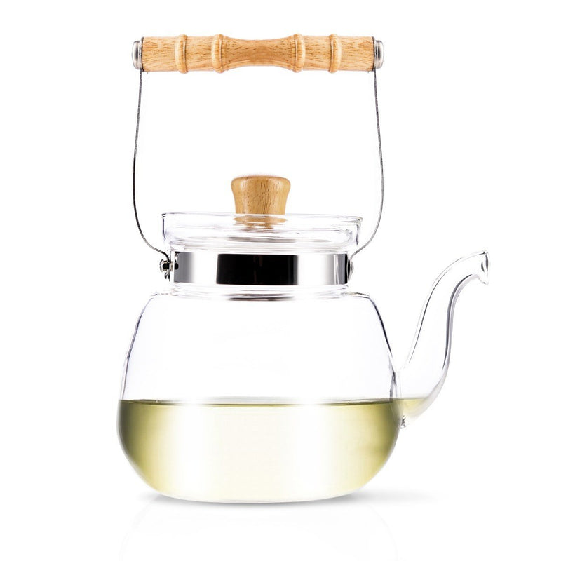 Borosilicate Glass Teapot Tea Maker Pitcher, Hand-Blown 1200ml