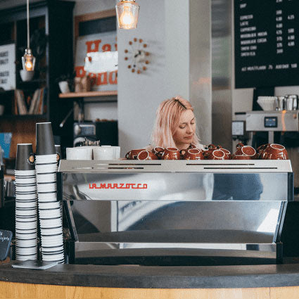 linea pb espresso machine in a cafe 