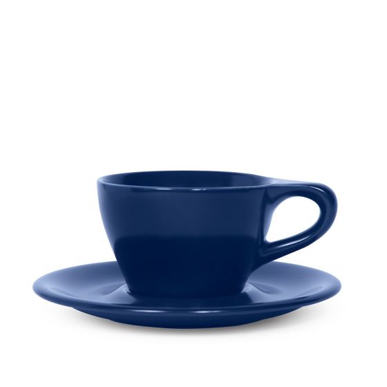 lino indigo cappuccino cup and saucer