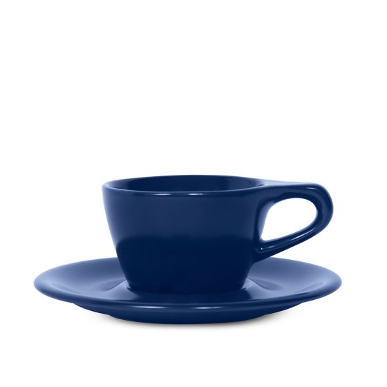 lino indigo cappuccino cup and saucer