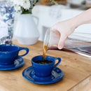 lino indigo cappuccino cup and saucer