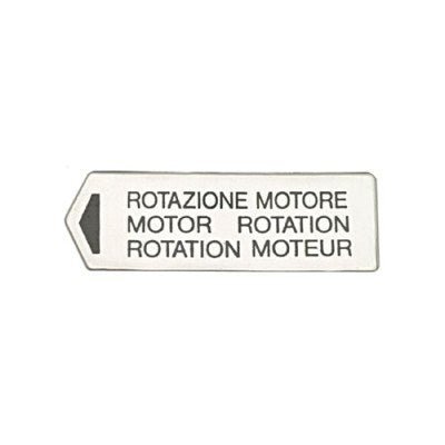 Mazzer Motor Rotation Label Sticker