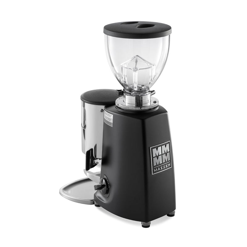 mazzer mini timer espresso doser grinder black