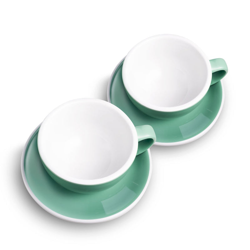 Egg Style Latte Cup & Saucer (10oz/300ml) - Set of 2