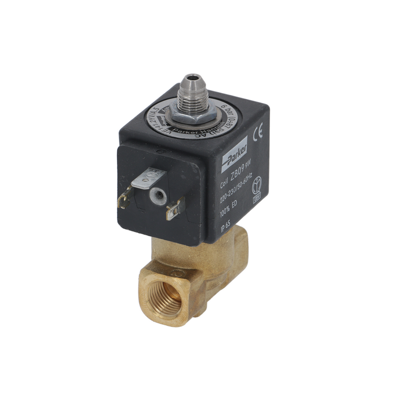 Parker 220V 50/60Hz 9W 1/4" x 1/4" Three-way Solenoid