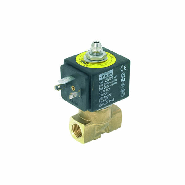 Parker 220V 50/60Hz 9W 1/4" x 1/4" Three-way Solenoid