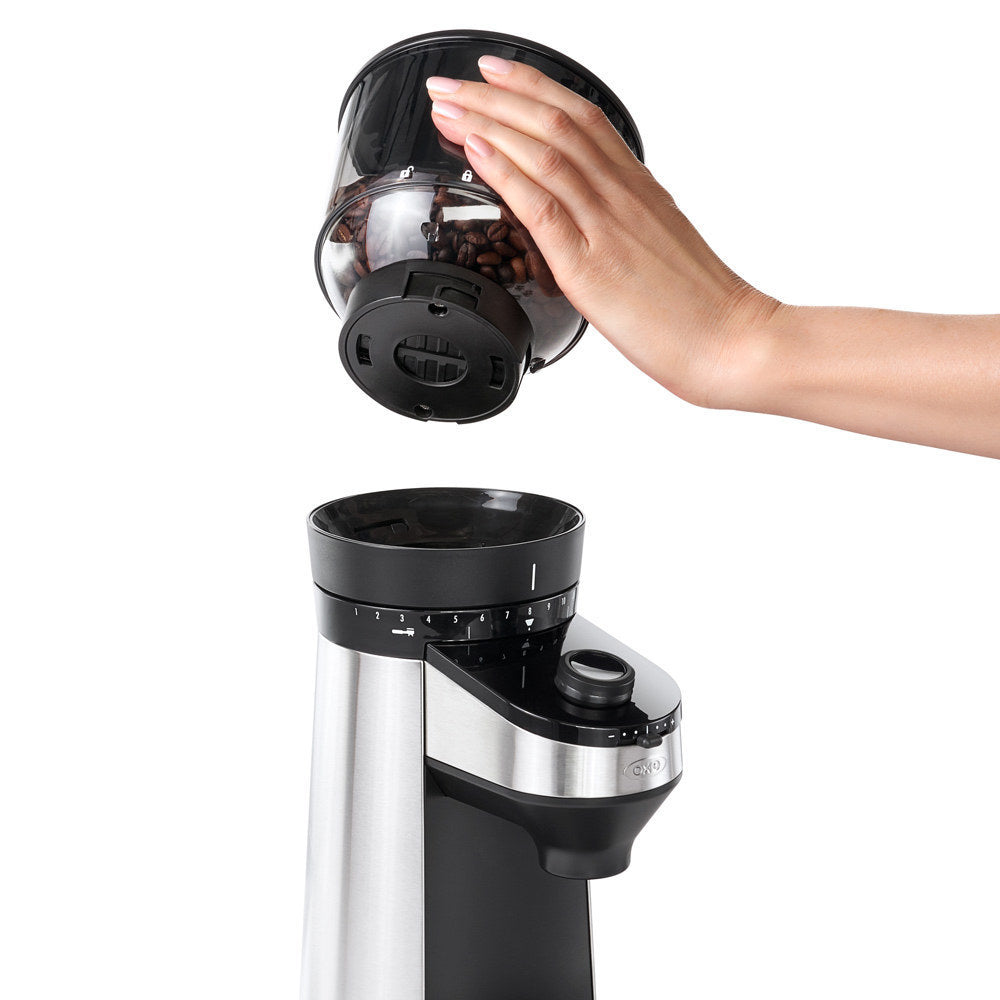 How to Use the OXO Brew Conical Burr Coffee Grinder with