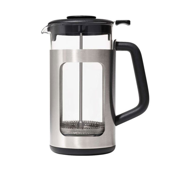 oxo 8 cup french press with grounds lifter