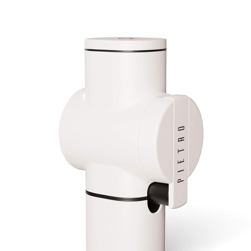 white pietro manual coffee grinder