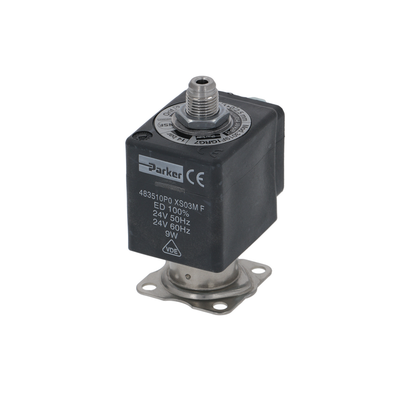 24V Parker Liquipure Three-way Solenoid Complete