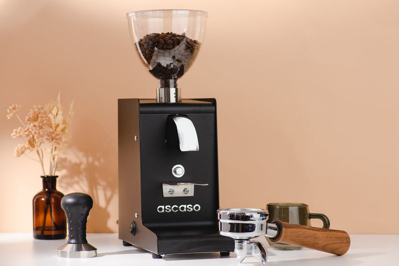Ascaso i-STEEL Flat Burr Home Coffee Grinder, 54MM - Black