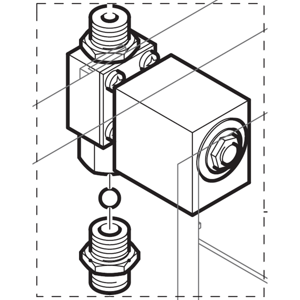 Rancilio 'Classe/Epoca' Two-way 24V Water Inlet Solenoid Assembly